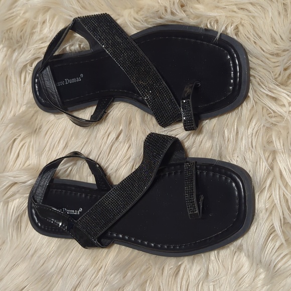 Pierre Dumas Shoes - Pierre Dumas Black bling sandals size 8.5